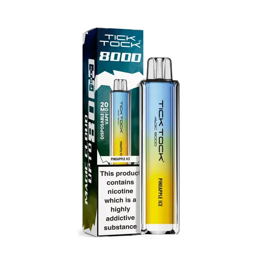 Tick Tock Magic 8000 Puff Vape Kit Pineapple Ice Flavour
