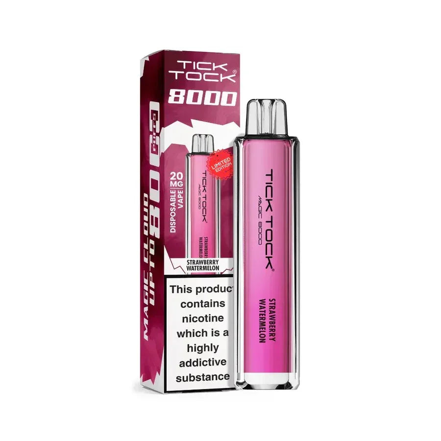 Tick Tock Magic 8000 Puff Vape Kit Strawberry Watermelon Flavour