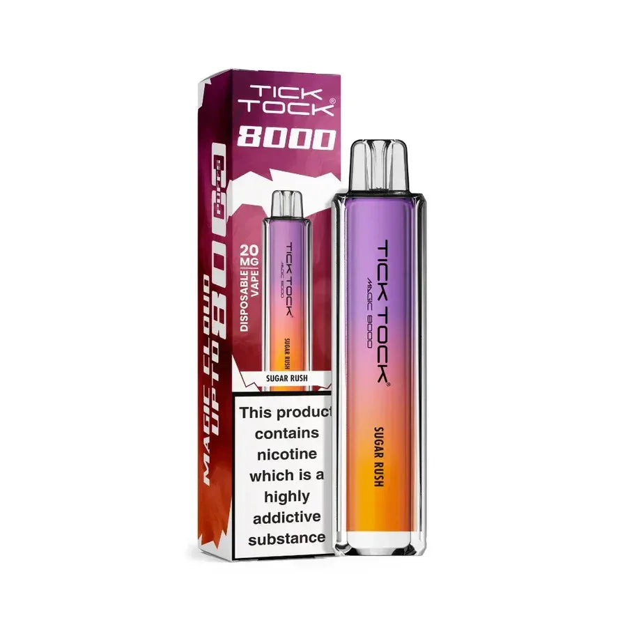 Tick Tock Magic 8000 Puff Vape Kit Sugar Rush Flavour