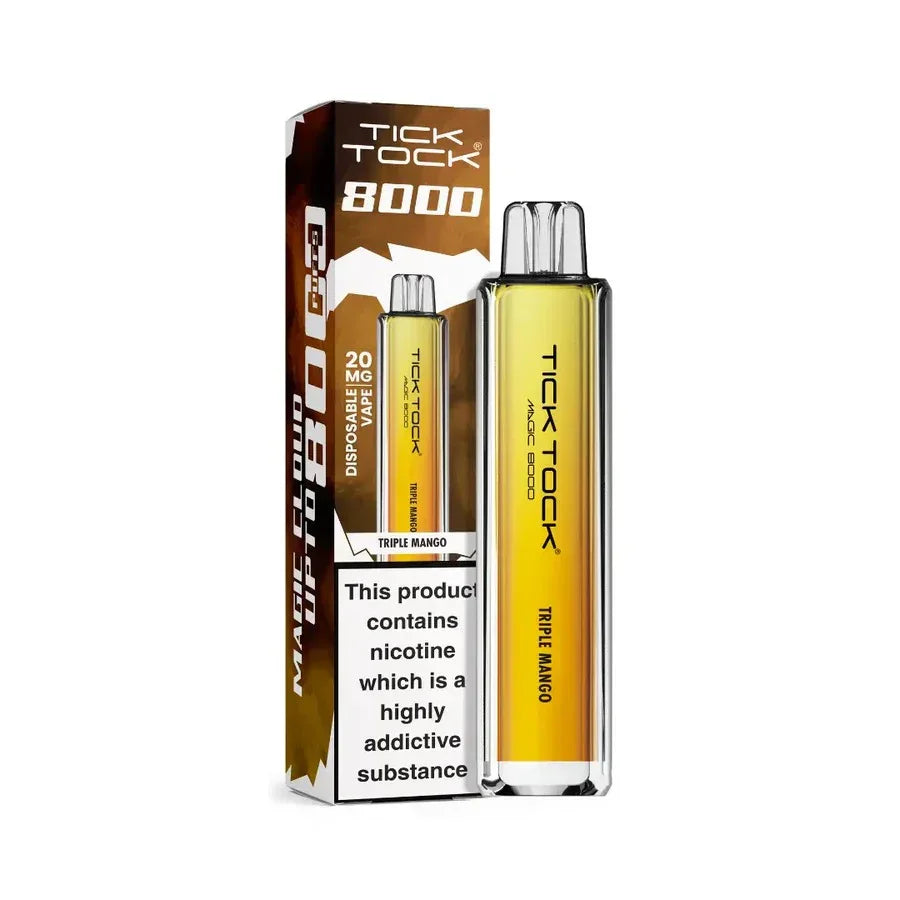 Tick Tock Magic 8000 Puff Vape Kit Triple Mango Flavour