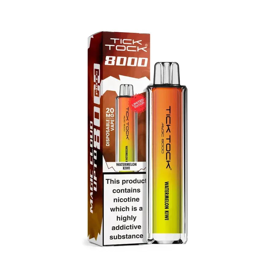 Tick Tock Magic 8000 Puff Vape Kit Watermelon Kiwi Flavour