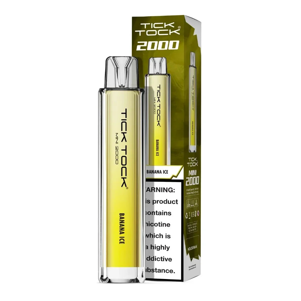 Tick Tock Mini 2000 Pod Kit Banana Ice Flavour