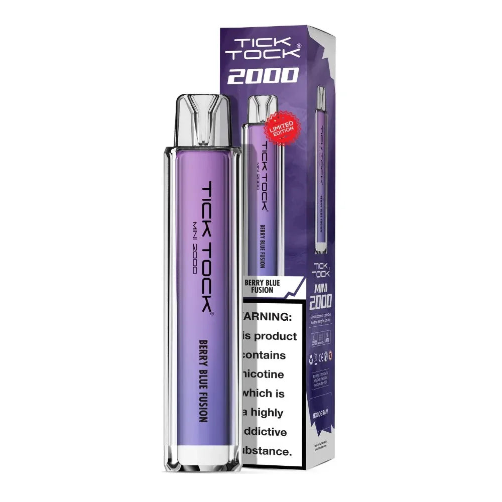 Tick Tock Mini 2000 Pod Kit Berry Blue Fusion Flavour