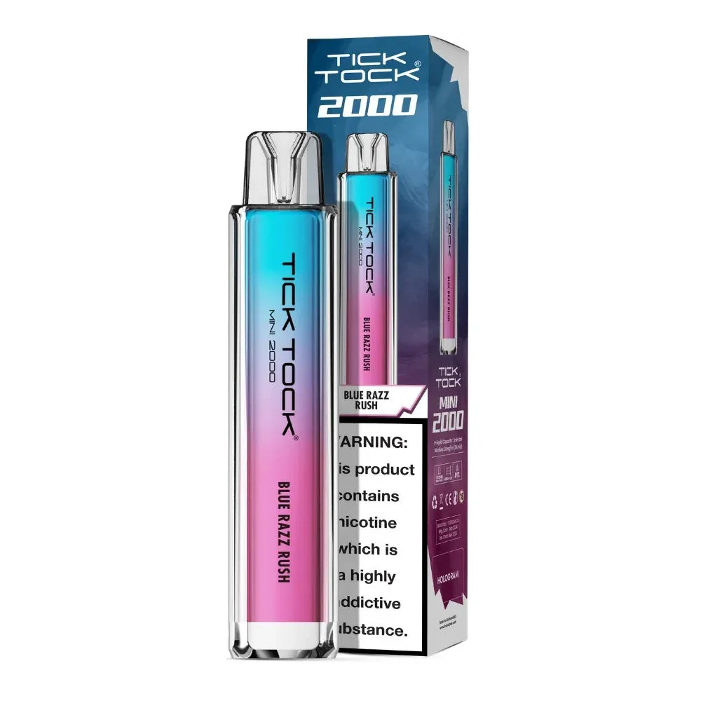Tick Tock Mini 2000 Pod Kit Blue Razz Rush Flavour