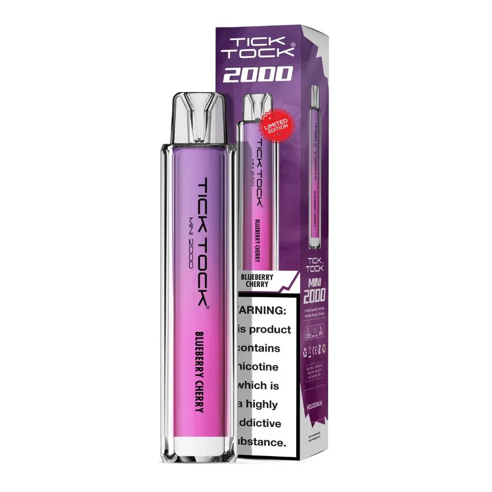 Tick Tock Mini 2000 Pod Kit Blueberry Cherry Flavour