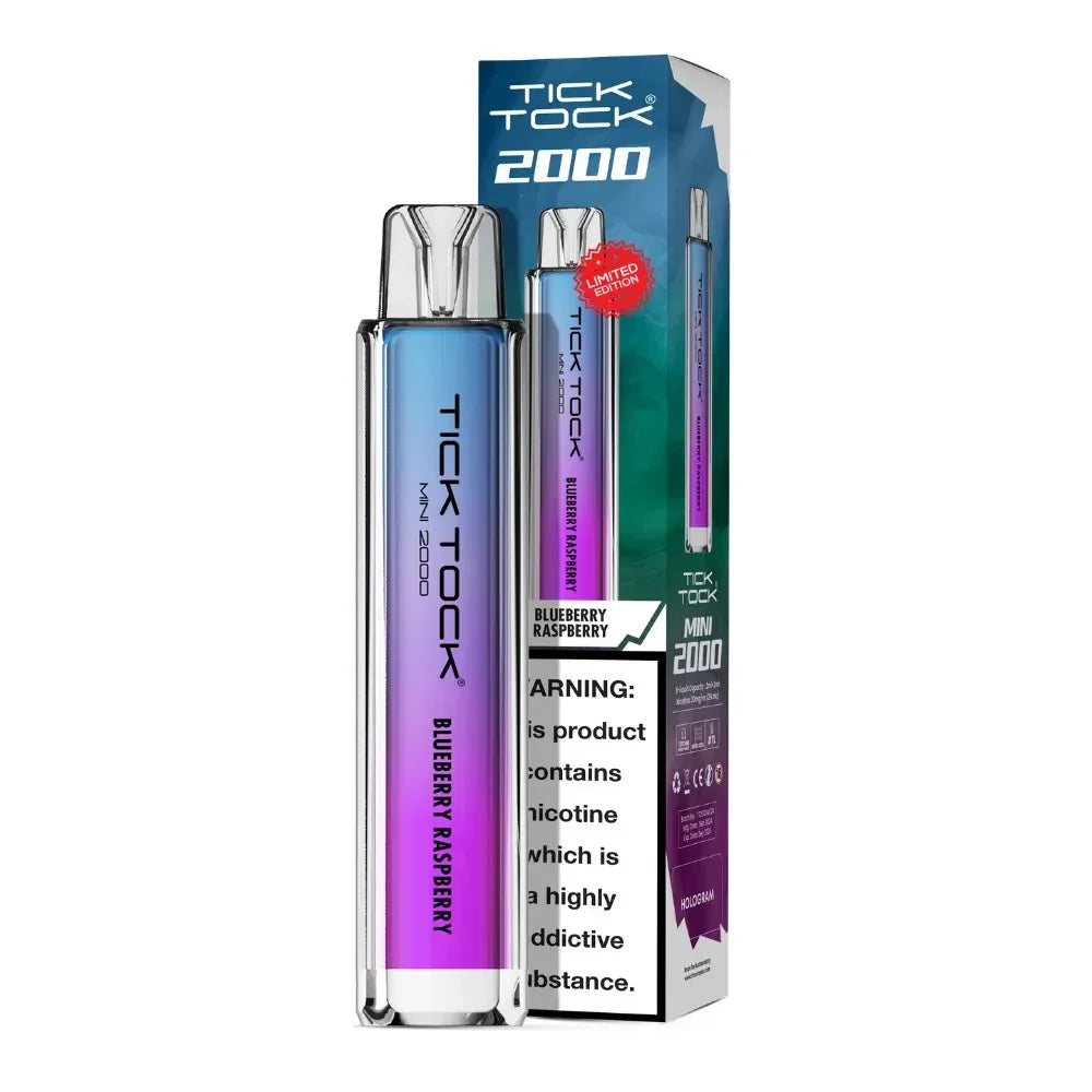 Tick Tock Mini 2000 Pod Kit Blueberry Raspberry Flavour