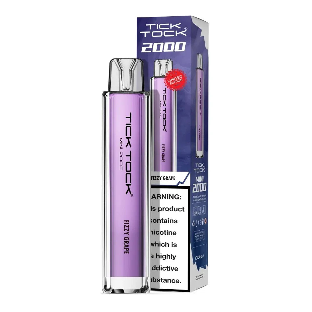 Tick Tock Mini 2000 Pod Kit Fizzy Grape Flavour