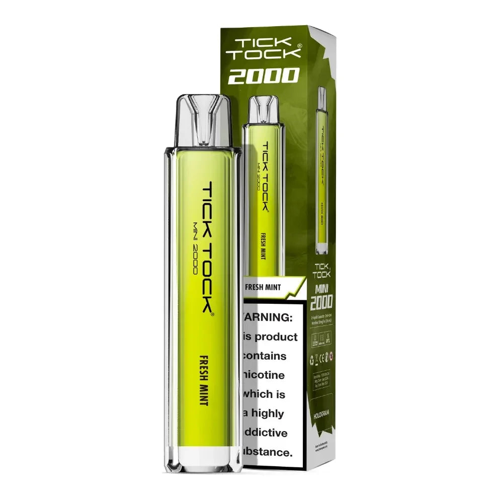 Tick Tock Mini 2000 Pod Kit Fresh Mint Flavour