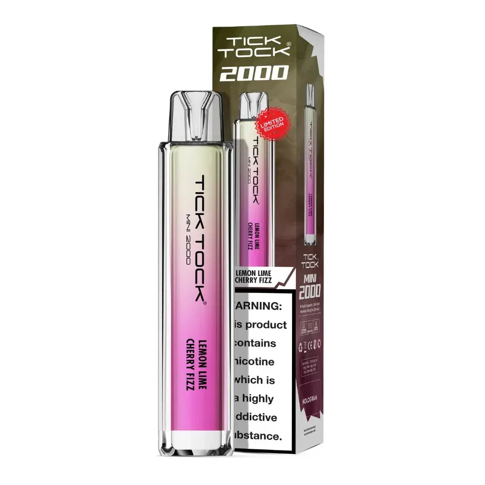 Tick Tock Mini 2000 Pod Kit Lemon Lime Cherry Fizz Flavour