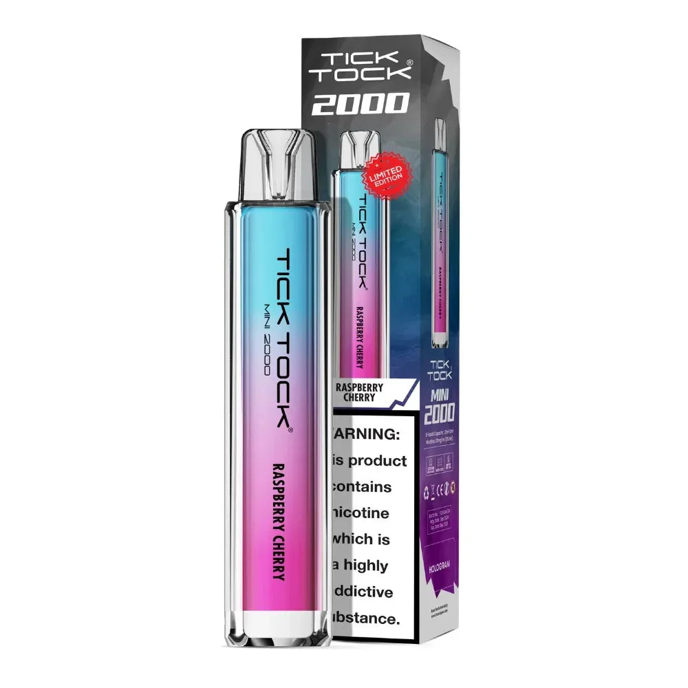 k Tock Mini 2000 Pod Kit Raspberry Cherry Flavour
