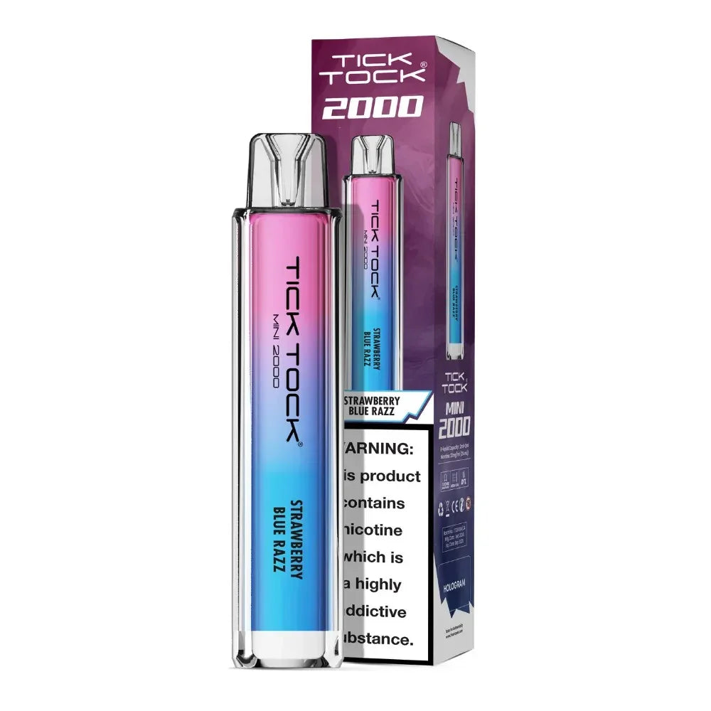 Tick Tock Mini 2000 Pod Kit Strawberry Blue Razz Flavour
