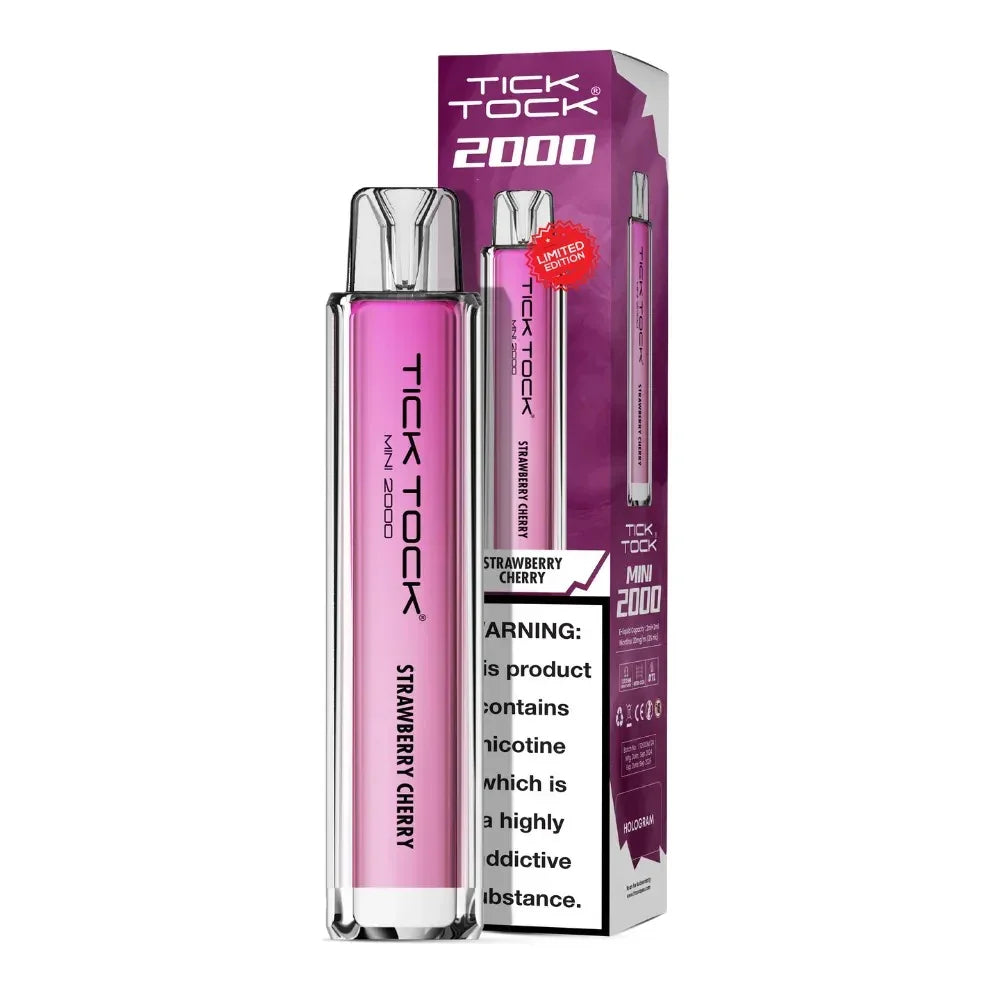 Tick Tock Mini 2000 Pod Kit Strawberry Cherry Flavour
