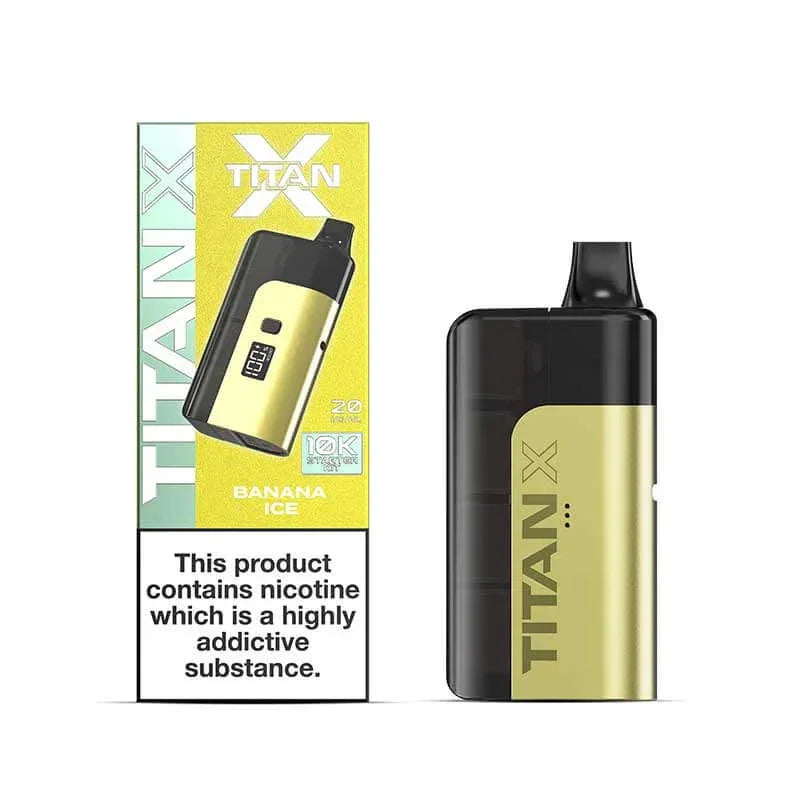Titan X 10K Vape Kit Banana Ice Flavour