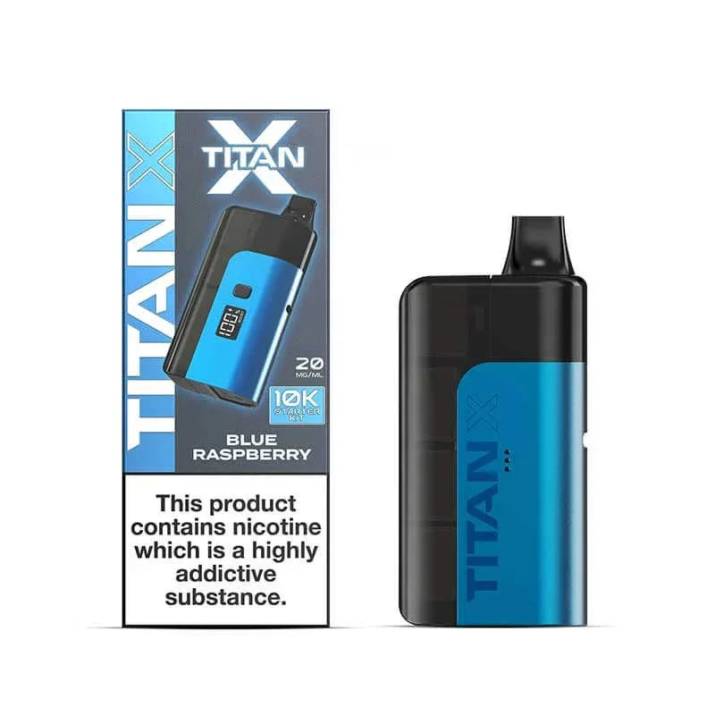 Titan X 10K Vape Kit Blue Raspberry Flavour