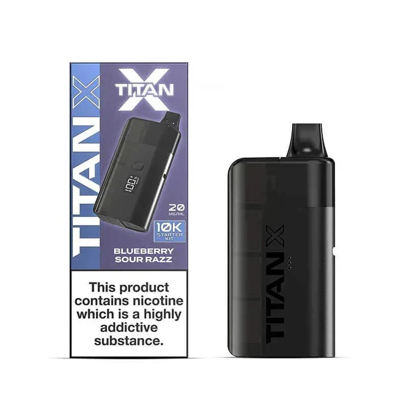 Titan X 10K Vape Kit Blueberry Sour Razz Flavour