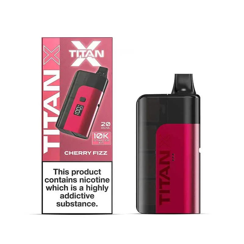 Titan X 10K Vape Kit Cherry Fizz Flavour