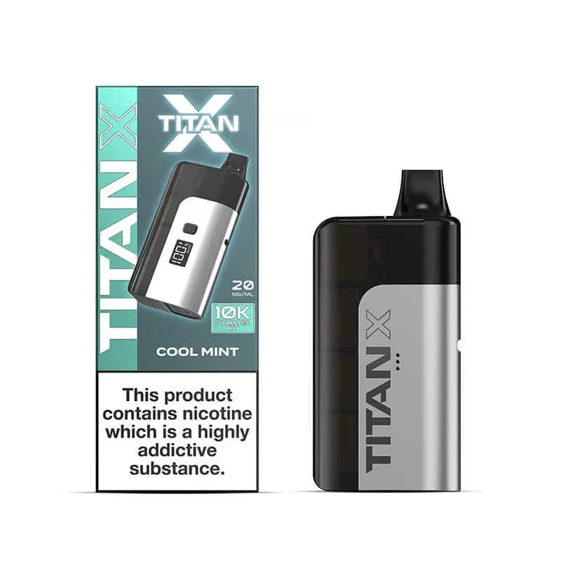 Titan X 10K Vape Kit Cool Mint Flavour