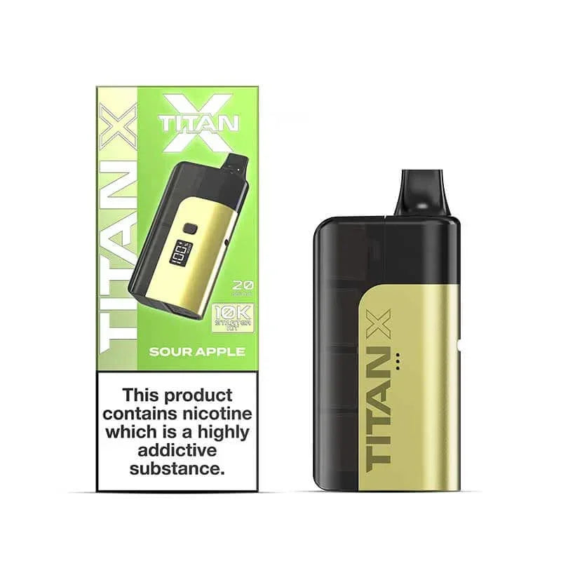Titan X 10K Vape Kit Sour Apple Flavour