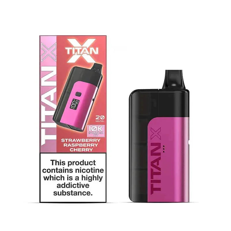 Titan X 10K Vape Kit Strawberry Raspberry Cherry Flavour