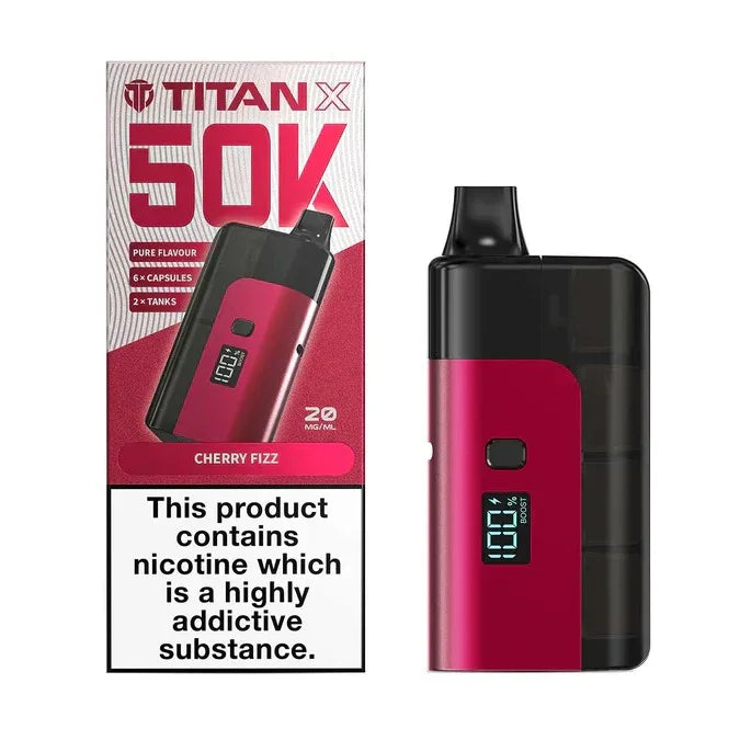 Titan X 50K Vape Kit Cherry Fizz Flavour