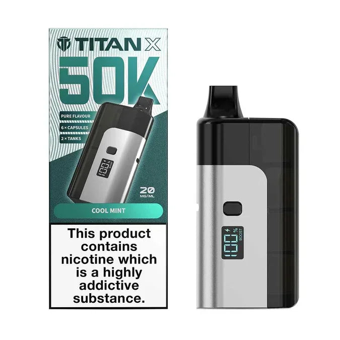 Titan X 50K Vape Kit Cool Mint Flavour