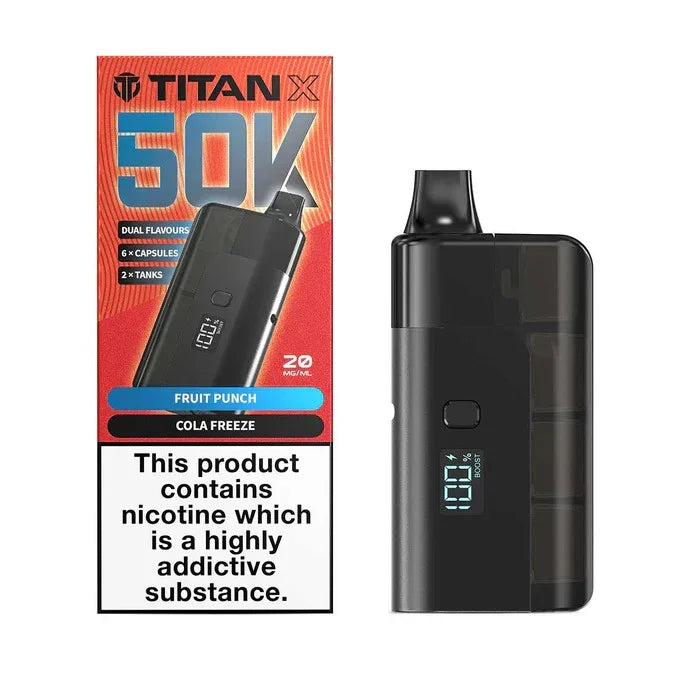 Titan X 50K Vape Kit Punch And Cola Freeze Flavour