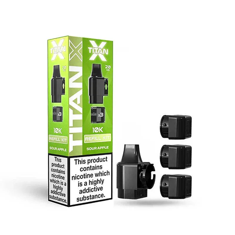 Titan X Vape Pods Sour Apple Flavour