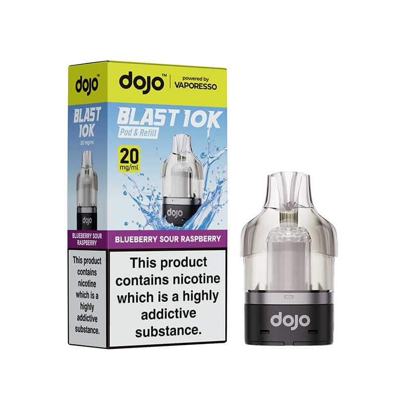 Vaporesso Dojo Blast 10K Vape Pods Blueberry Sour Raspberry Flavour