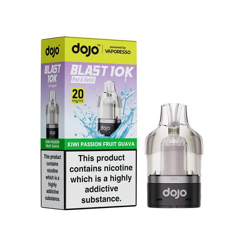 Vaporesso Dojo Blast 10K Vape Pods Kiwi Passion Fruit Guava Flavour