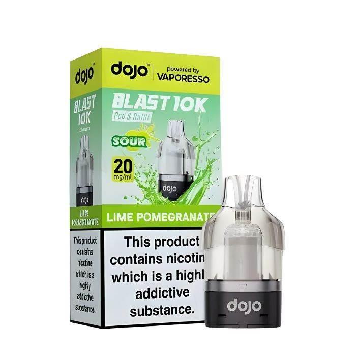 Vaporesso Dojo Blast 10K Vape Pods Lime Pomegranate Flavour