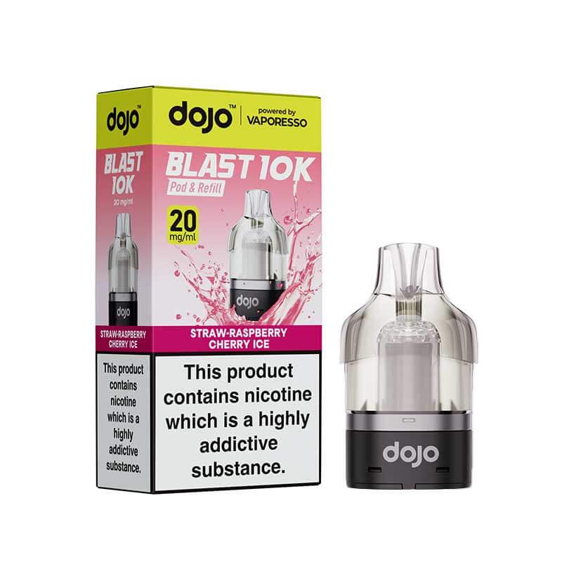 Vaporesso Dojo Blast 10K Vape Pods Strawberry Raspberry Cherry Ice Flavour