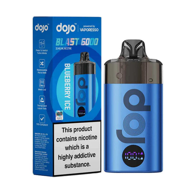Vaporesso Dojo Blast 6K Vape Kit Blueberry Ice Flavour