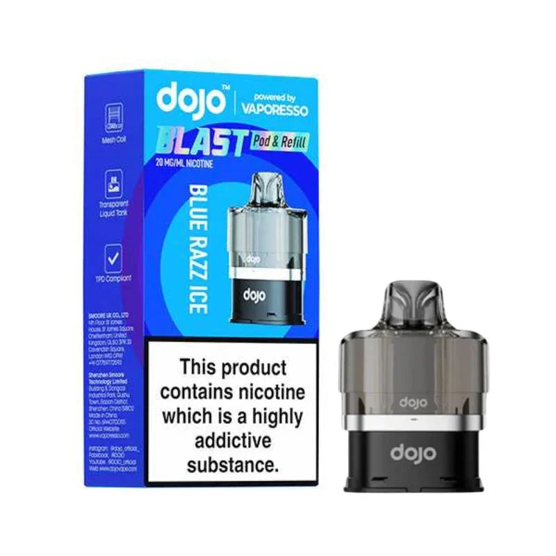 Vaporesso Dojo Blast 6000 Prefilled Pods Blue Razz Ice Flavour