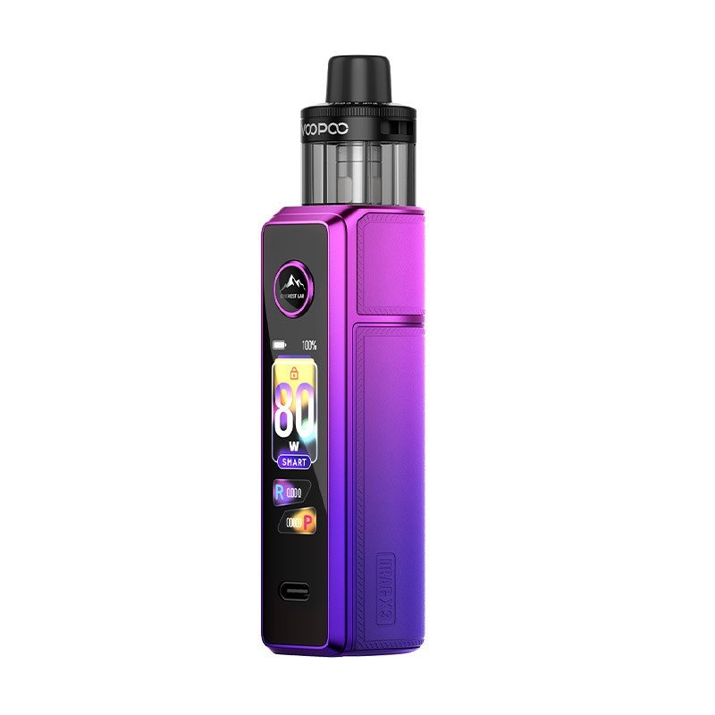 Voopoo Drag X3 Vape Refillable Kit Aurora Purple Colour