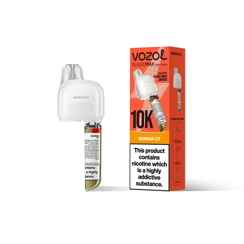 Vozol Sleek Max 10k Puffs Pods Banana Ice Flavour
