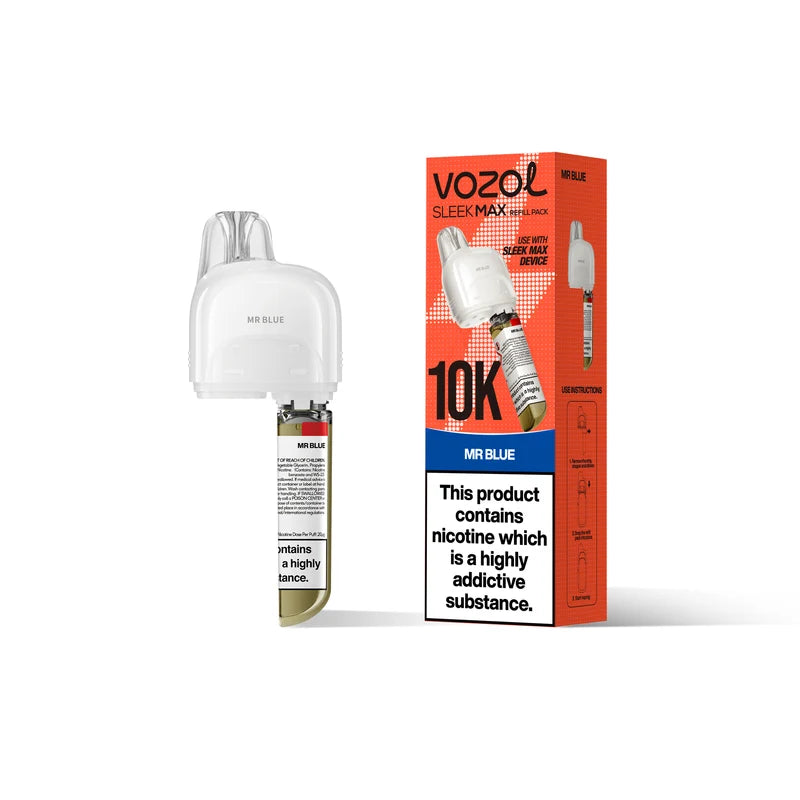 Vozol Sleek Max 10k Puffs Pods Mr Blue Flavour