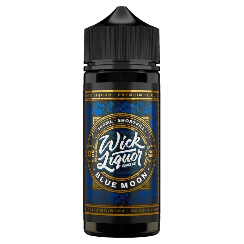 Wick Liquor 80/20 VG/PG Shortfill E-liquid Blue Moon Flavour