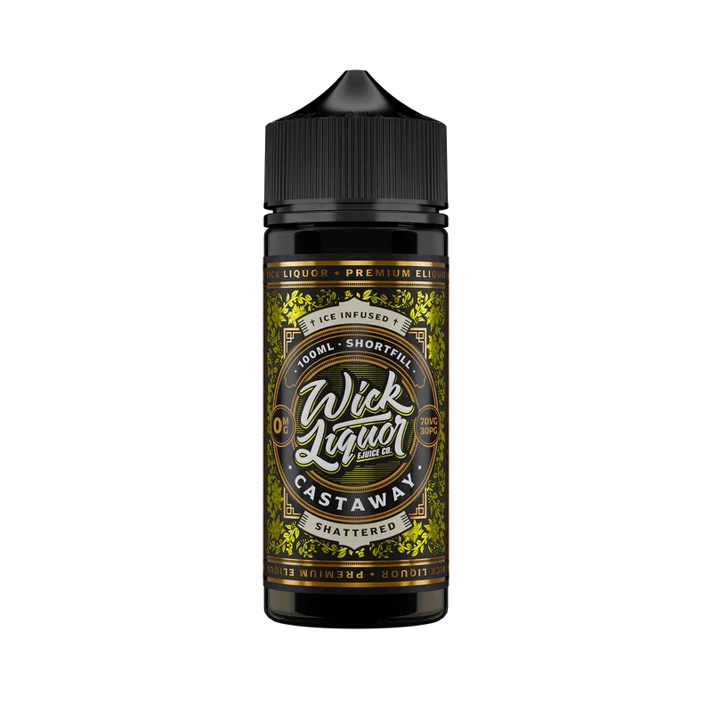 Wick Liquor 80/20 VG/PG Shortfill E-liquid Castaway Shattered Flavour