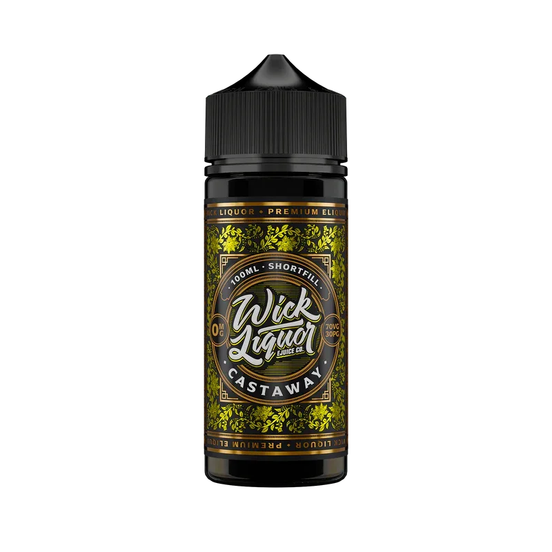 Wick Liquor 80/20 VG/PG Shortfill E-liquid Castaway Flavour