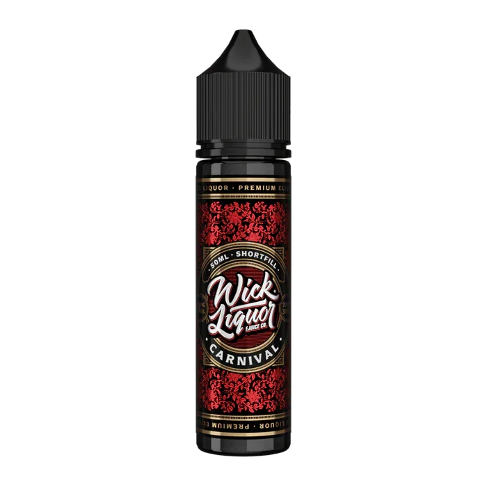 Wick Liquor 50ML Shortfill Vape Liquid Carnival Flavour