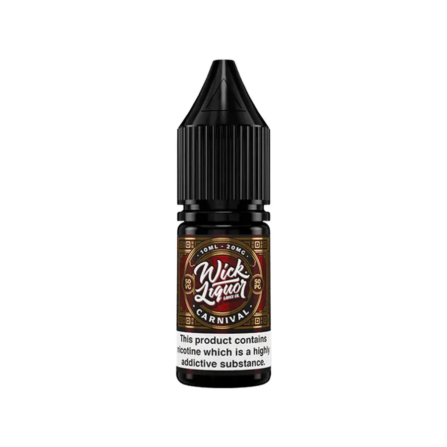 Wick Liquor Nicotine Salt Vape Juice Carnival Flavour